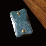 Stonewashed Stainless Steel / Natural Jadeite / Brass