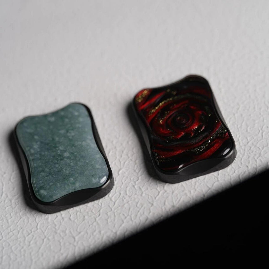 Peacock Aura Sand Jadeite  Plates（No Main Body)