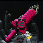 Aluminum Pink main body + Blue Glow Lines + Titanium Tuning Fork