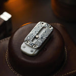 Dense Track A · Ultra-thin minimalist core (Damascus steel)