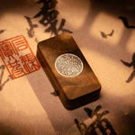 Golden Threaded Nanmu - 999 Silver Plate
